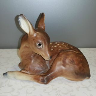 Seltene Western Germany Cortendorf Keramik Figur 15,  5cm Reh Rehkitz Bambi 2535a Bild