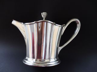 Solide Große Art Deco Krupp Berndorf Design Teekanne Teapot Versilbert QualitÄt Bild