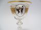 Seltenes Antikes Weißweinglas Mit Scherenschnitt Motiven Goldrand Wein Glas Sammlerglas Bild 4