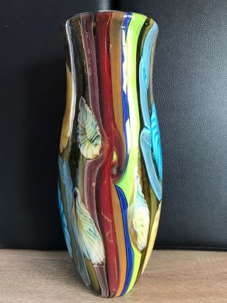 Muranoglas Stil Glaskunst Tisch - Vase Selbst - Stehend 39 Cm Bild