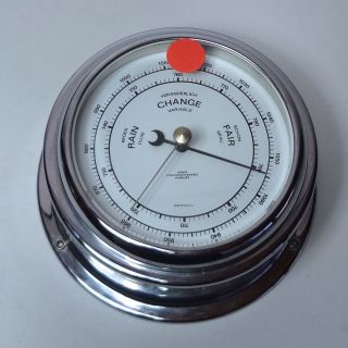 Barometer Von Wempe Hamburg Compensated Silber 15 Cm Durchmesser Bild
