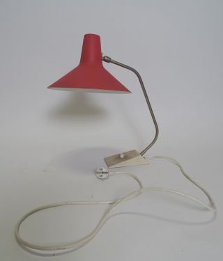 Sis Mid Century Design Schreibtischlampe Rot Voll Funktionsfähig Bild