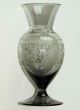 Glasvase Vase - Floral Handgeschliffen Theresienthal 18cm - Gemarkt Th Mit Krone Sammlerglas Bild 7