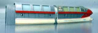Schuco Monorail 6333/0; Triebwagenzug 4 - Teilig,  Selten,  Silber/rot /d240 Bild