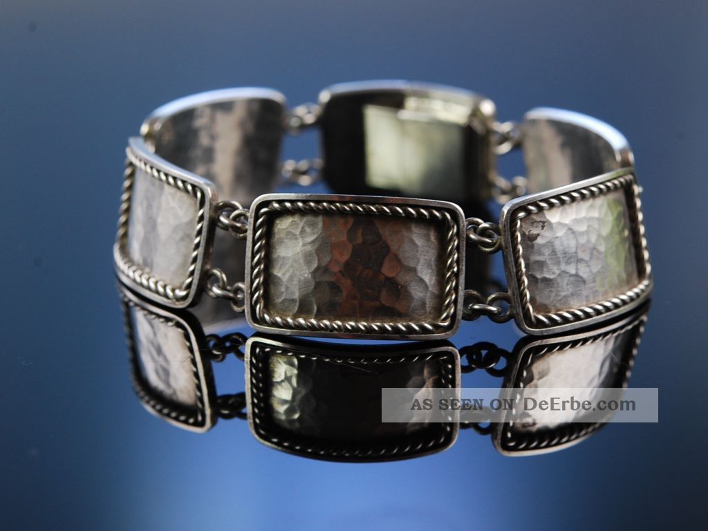 Massives Art Deco Armband Bauhaus Signiert Perli Silber Um 1930 Silver Bracelet Schmuck nach Epochen Bild