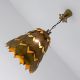 Lampe Eisen Blattgold Lamp Vintage Gold Leaf BlÄtter Artischocke Hollywood 1960-1969 Bild 1