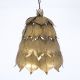 Lampe Eisen Blattgold Lamp Vintage Gold Leaf BlÄtter Artischocke Hollywood 1960-1969 Bild 5
