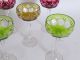 Konvolut 5 Herrliche Gläser Antik Bleikristall Champagner Ausgefallenen Farben Kristall Bild 3