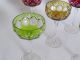 Konvolut 5 Herrliche Gläser Antik Bleikristall Champagner Ausgefallenen Farben Kristall Bild 4
