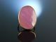 Italian Style Grosser Ring RosÉ Gold 750 Rosa Pink Saphir Schachbrettschliff Ringe Bild 1