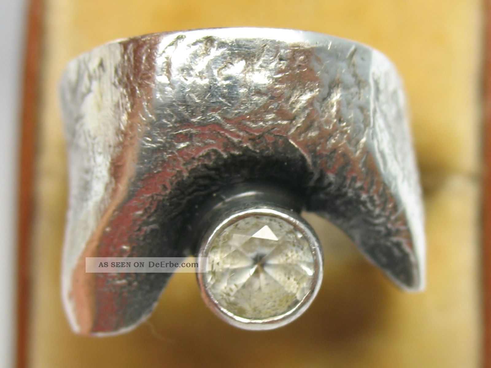 Ninex Korut Oy Finland Top Massiver Bergkristall Designer Ring Aus 925 Silber Ringe Bild