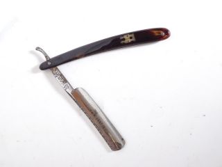 Antikes Sehr Seltenes Rasiermesser Kobar Stahl Wohl Bakelit Herrlich Verziert Bild