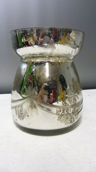 Chic Antique Denmark - Design Antik Glas Vase - Facetteschliff - Tolles Design Bild