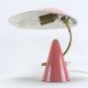 Tisch Lampe Leuchte Lamp 50s Rosa Pink Perforiert Mid Century Vintage 1950-1959 Bild 5