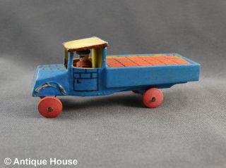 Erzgebirge Seiffen Alter Miniatur Lastwagen Lkw Transporter Ladung Steine Backst Bild