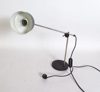 Panton Ära 70er Jahre Gelenkarm Schreibtisch Lampe Schwarz Chromoptik Bild