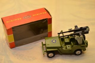 Sammlerstück Gama Minimod Jeep Mit Maschinengewehr Bild