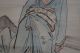 Antikes Japanisches Rollbild Kakejiku Schönheit Im Kimono Japan Scroll 3477 Asiatika: Japan Bild 5