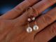 Klassische Ohrringe Gold Zucht Perlen Rubine OhrhÄnger Pearl And Ruby Earrings Schmuck & Accessoires Bild 3