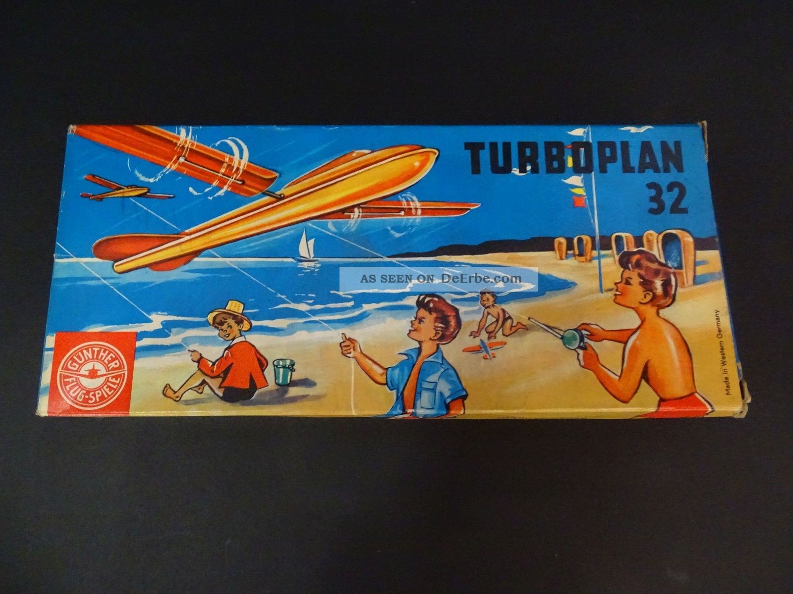 Vintage Rarität Günther Flug - Spiele Turboplan 32 Windspiel Flugzeug Barvelli Antikspielzeug Bild