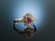 Ruby Diamond Engagement Ring Verlobungsring Weiss Gold 750 Rubin Brillanten Ringe Bild 1