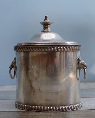 Kleine Engelse Ovale Silver Plated Suikerdoos 1880 Bild