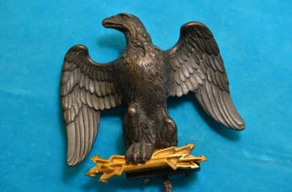 Alter Dekorativer Bronze Adler Figur Wanduhraufsatz Um 1910 - 1930 Bild