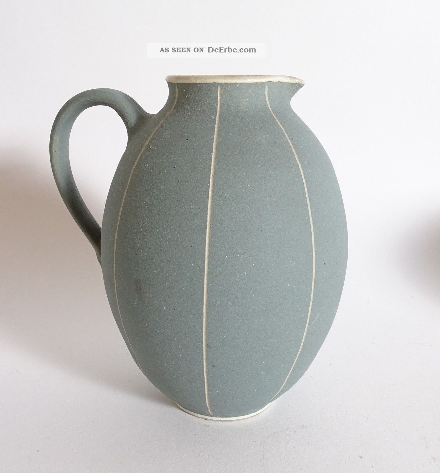 Studio Design 50er Jahre Mid Century Keramik Vase Henkel Hellblau Tolles Design 1950-1959 Bild