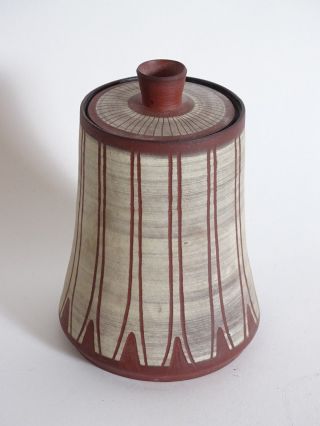 Mid Century 50er Jahre Studio Design Keramik Deckel Vase Ausgefallenes Design Bild