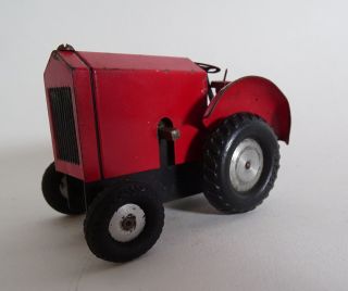 Antiker Blechspielzeug Traktor Trecker Schlepper Mit Uhrwerk Made In Germany Rot Bild