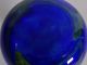 Ausgefallene Seltene Glas Design Vase Signiert 13 Cm Blau Geschliffener Stand Dekorglas Bild 5