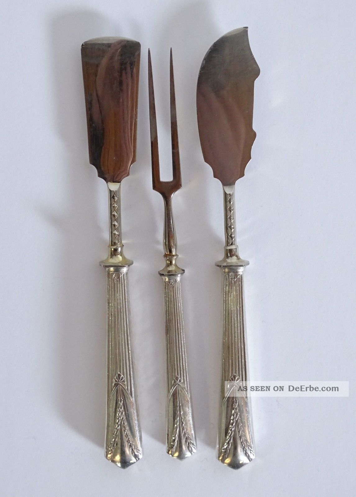 Antikes Jugendstil Wmf Vorlegebesteck Buttermesser Käsemesser Und Gabel Um 1900