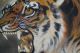 Antikes Japanisches Rollbild Kakejiku Brüllender Tiger Japan Scroll 3583 Asiatika: Japan Bild 2