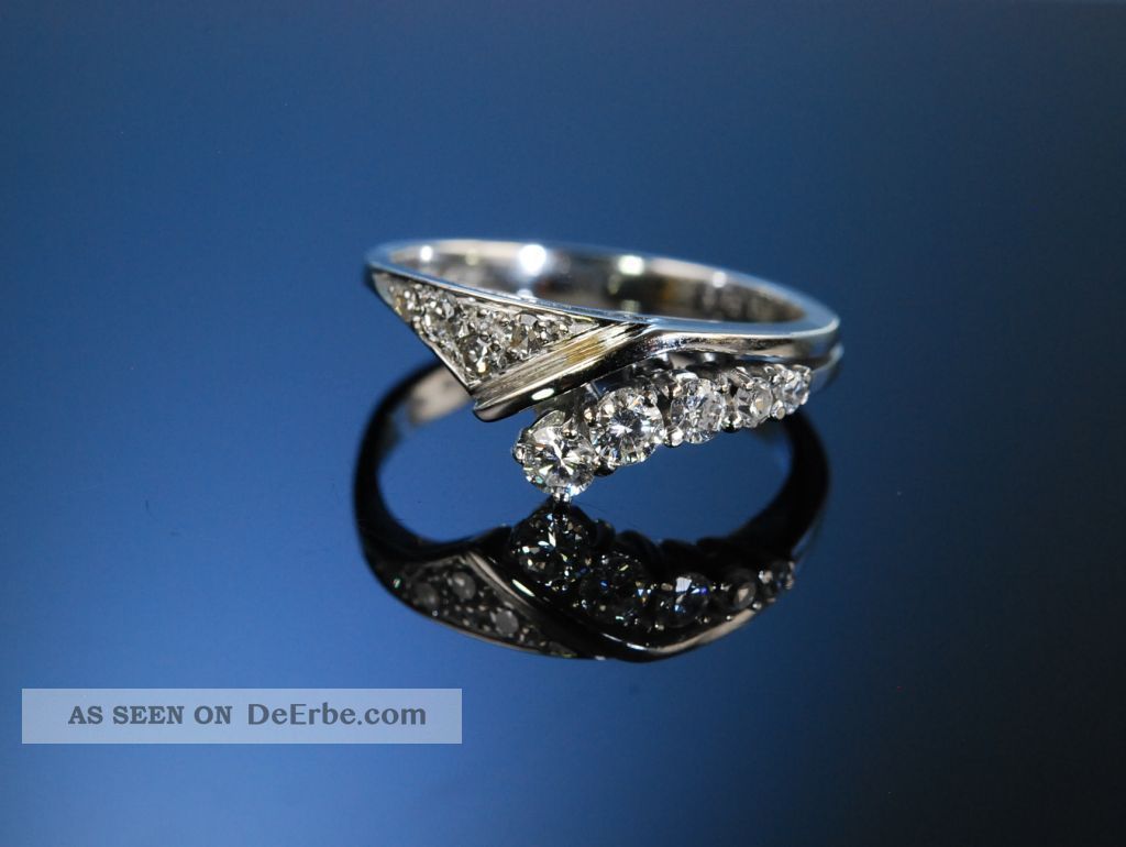Diamant Ring Weiss Gold 585 Brillanten MÜnchen Um 1990 Vintage Diamond Ring Ringe Bild