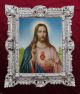 GemÄlde Sacro Cuore Di Gesu Jesus Ikonen Bilder Antik Barock Look 45x38cm 345b Votivbilder & Sakralmalerei Bild 2
