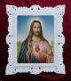 GemÄlde Sacro Cuore Di Gesu Jesus Ikonen Bilder Antik Barock Look 45x38cm 345b Votivbilder & Sakralmalerei Bild 4