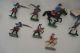 Konvolut Zinnfiguren Zinnsoldaten 7 Stück 40er Jahre - Bespielt Antikspielzeug Bild 2