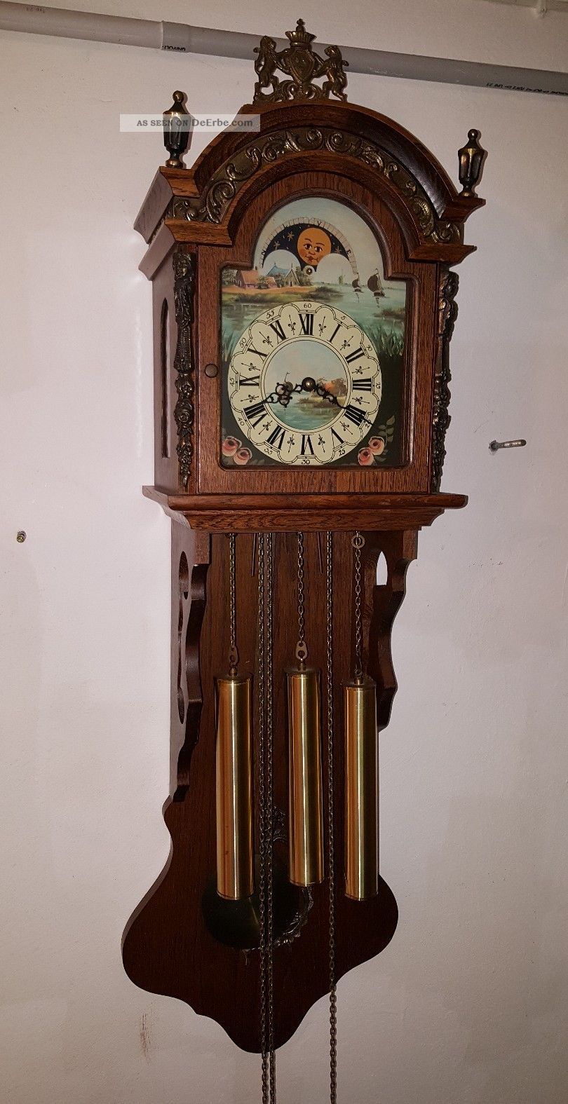 Wanduhren,  Pendeluhren,  Regulator,  Sammleruhren,  Westminster,  Mondphase Antike Originale vor 1950 Bild