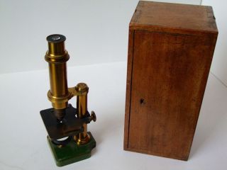 Mikroskop Aus Messing Um 19.  Jhd.  Dr.  E.  Hartnack Potsdam Bild