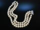 Klassische Perlen Edles Armband 3 Reihig Akoya Zuchtperlen Weiss Gold 585 Schmuck & Accessoires Bild 3