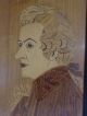 Antikes Holz Intarsien Bild W.  A.  Mozart 1932 Portrait Filigrane Arbeit Holzarbeiten Bild 1