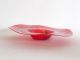 Traumhaft 70er Jahre Anbietschale Konfektschale Glas Rot Mundgeblasen Handarbeit Sammlerglas Bild 1