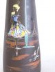 Mid Century 50er Jahre Keramik Vase Paris Tanzendes Mädchen Katze Eifelturm 1950-1959 Bild 2