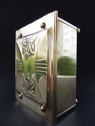 :: Carl Deffner Esslingen Jugendstil Dose Messing Art Nouveau Box Brass Humidor Bild