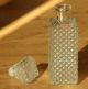 4 X Tolle Vintage Kristall Flaschen - - Geschliffene Whiskeyflasche Cognac Vodka Glas & Kristall Bild 4