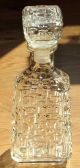 4 X Tolle Vintage Kristall Flaschen - - Geschliffene Whiskeyflasche Cognac Vodka Glas & Kristall Bild 5