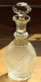 4 X Tolle Vintage Kristall Flaschen - - Geschliffene Whiskeyflasche Cognac Vodka Glas & Kristall Bild 6