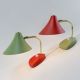 Altes Paar Tischlampen 50s Lampe Rot GrÜn 50er Vintage Leuchte Desk Lamp 1950-1959 Bild 7