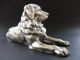 : Jugendstil Hund Dog Art Nouveau Bernhardiner Retriever Versilbert Figur 7c Wmf 1890-1919, Jugendstil Bild 1