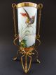 Jugendstil Vase Vergoldet Montierung Vogel Emailmalerei Art Nouveau Bird 3gg Wmf 1890-1919, Jugendstil Bild 4